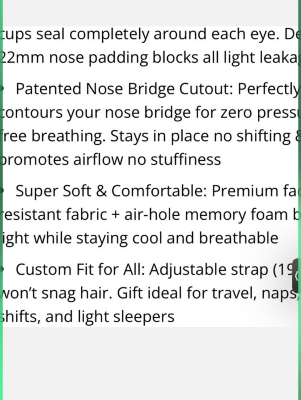 MZOO Contoured 3D Sleep Mask - Picture 3 of 3